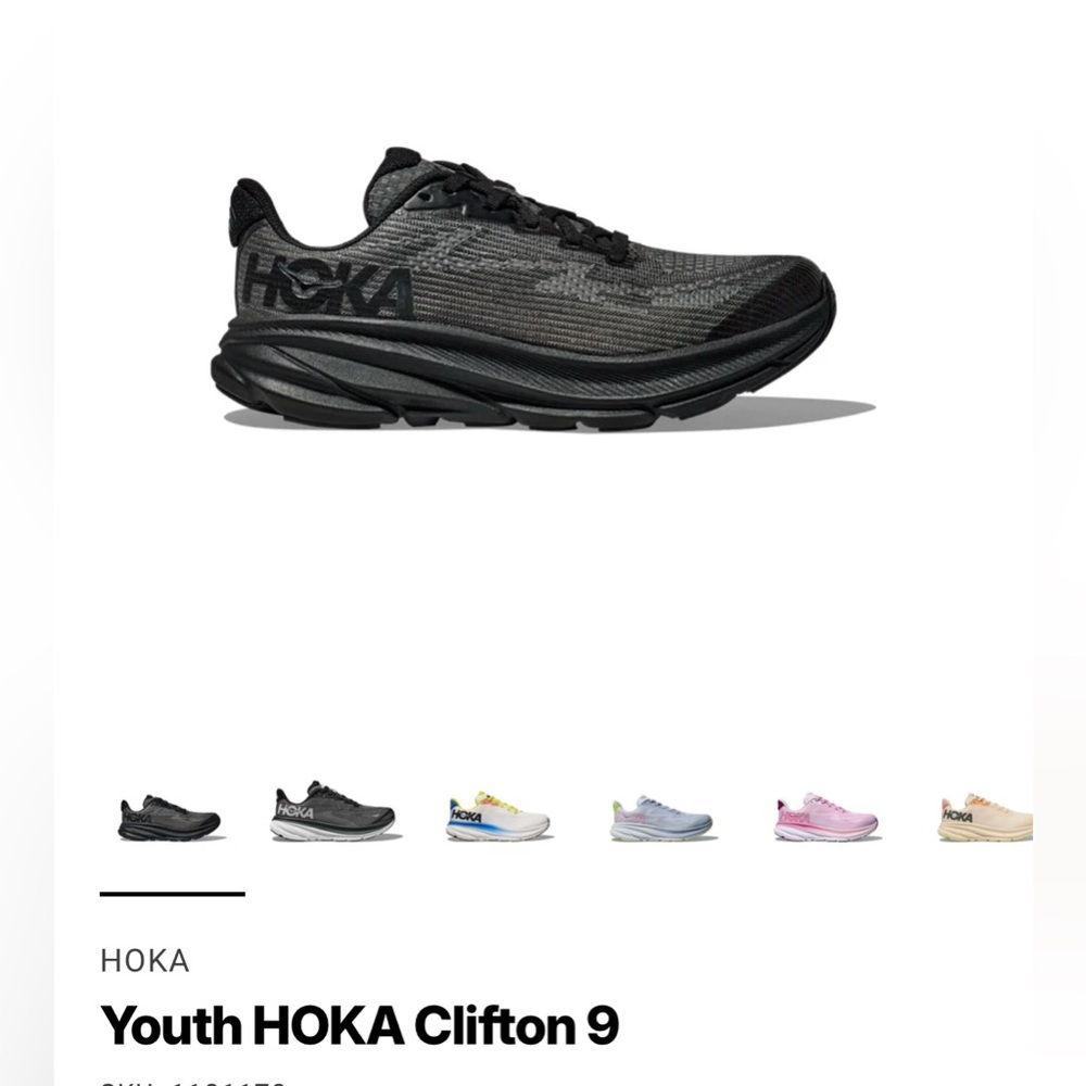 Hoka Youth Sneakers in Black